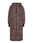 Yasmarbel Long Padded Coat S. Fôret Jakke Brown YAS