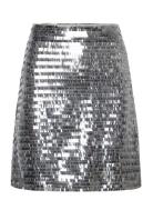 Skirt Kort Skjørt Silver Sofie Schnoor