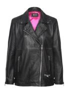 Wilma Boxy Biker Skinnjakke Skinnjakke Black Jofama