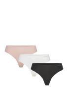 Thong 3Pk Stringtruse Undertøy Black Calvin Klein