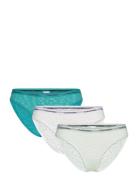 Bikini 3Pk Truse Brief Truse Green Calvin Klein