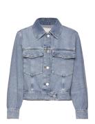 Cropped Denim Jacket Dongerijakke Denimjakke Blue GANT