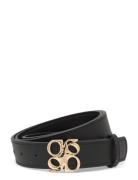 D6Motif Leather Belt Gold Belte Black Dante6