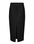 Charlin Skirt Knelangt Skjørt Black Second Female