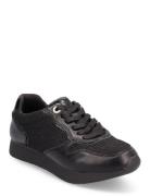 Women Lace-Up Lave Sneakers Black Tamaris