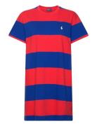 Striped Jersey Tee Dress Kort Kjole Red Polo Ralph Lauren