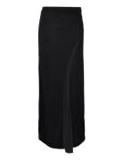 Fluid Jersey Panel Skirt Langt Skjørt Black Calvin Klein