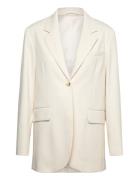 Reg Jersey Blazer Blazers Single Breasted Blazers Cream GANT