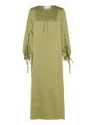 Katarina Dress Knelang Kjole Khaki Green Hosbjerg