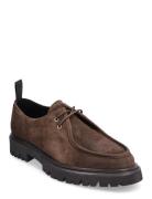 Tatum Suede Moc Toe Shoe Semskede Boots Snøresko Brown Les Deux