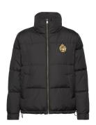 Crest-Patch Funnelneck Down Coat Fôret Jakke Black Lauren Ralph Lauren