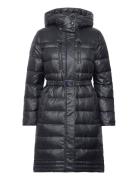 Belted Down Coat Fôret Kåpe Black Lauren Ralph Lauren