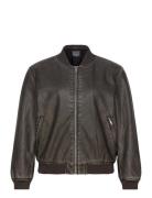 Carella Faux Leather Wash Bomber Otw Skinnjakke Skinnjakke Black ONLY ...