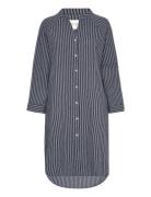 Remain Shirtdress Stripe Hw Knelang Kjole Navy Moshi Moshi Mind