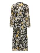 Sljosefine Wrap Dress Knelang Kjole Green Soaked In Luxury