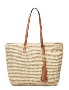 Crochet Straw-Whitney 29-Tte-Med Bags Totes Beige Lauren Ralph Lauren