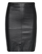 Vmolympia Hw Short Pl Skirt Knelangt Skjørt Black Vero Moda