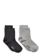 Ankle Sock W. Lurex Sokker Strømper Grey Minymo