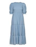 Mazzigz Ss Dress Knelang Kjole Blue Gestuz