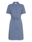 Vipaya S/S Shirt Dress/Su - Noos Kort Kjole Blue Vila