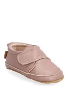 Luxury Leather Slippers Tøfler Innesko Pink Melton