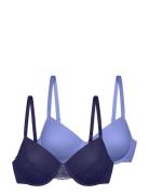 Melanie-2Pp Demi Lingerie Bras & Tops Wired Bras Purple Dorina