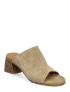 Sandals - Block Heels Sandal Med Hæl Beige ANGULUS