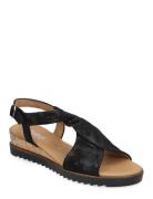 Wedge Sandal Flate Sandaler Black Gabor