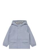 Hooded Water-Repellent Parka Parkas Jakke Blue Mango