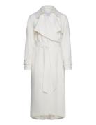 Etta Trench Coat Kåpe White Reiss