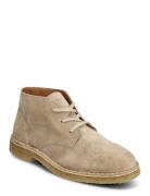 Slhricco Suede Chukka Boot Støvletter Med Snøring Beige Selected Homme