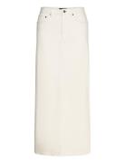 Evianna Denim Maxi Skirt Langt Skjørt Cream Bardot