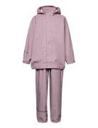 Basic Rainwear Suit -Solid Outerwear Rainwear Rainwear Sets Pink CeLaV...