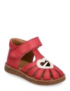 Sandals - Flat - Closed Toe - Shoes Summer Shoes Sandals Red ANGULUS