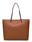 Crosshatch Leather Large Karly Tote Shopper Veske Brown Lauren Ralph L...