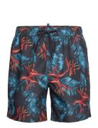 Hawaiian Print 17 Swim Short Badeshorts Navy Superdry