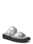 Emma_Slide_Napu Flate Sandaler Silver HUGO