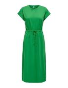 Onlmay Life S/S Midi Dress Box Jrs Knelang Kjole Green ONLY