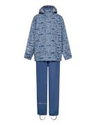 Rainwear Set - Aop Outerwear Rainwear Rainwear Sets Blue CeLaVi