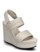 Wedge Sandal Webbing In Mr Sandal Med Hæl Cream Calvin Klein