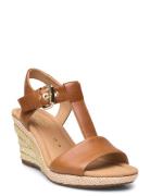 Wedge Sandal Sandal Med Hæl Espadrilles Brown Gabor