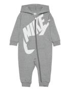 Nkn All Day Play Coverall Langermet Bodysuit Grey Nike