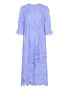 Lace Dress Knelang Kjole Blue Coster Copenhagen