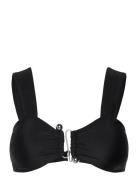 Bess Bikini Top Swimwear Bikinis Bikini Tops Bandeau Bikinitops Black ...