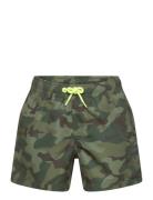 Camouflage Print Swimsuit Badeshorts Green Mango