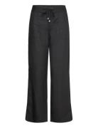 Linen Wide-Leg Pant Bottoms Trousers Wide Leg Black Lauren Ralph Laure...