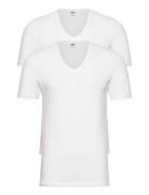 Jbs 2-Pack T-Shirt V-Neck Gots Tops T-shirts Short-sleeved White JBS