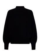 Octavia Knit T-Neck Tops Knitwear Jumpers Black Second Female