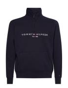 Tommy Logo Mockneck Tops Sweat-shirts & Hoodies Sweat-shirts Black Tom...