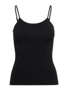 Bamboo Cami Tops T-shirts & Tops Sleeveless Black Magic Bodyfashion